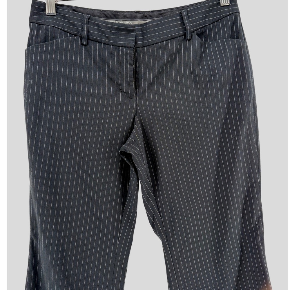 Express Design Studio Editor Black Pinstripe Wide Leg Officecore Dress Pants 4/S - Picture 3 of 10